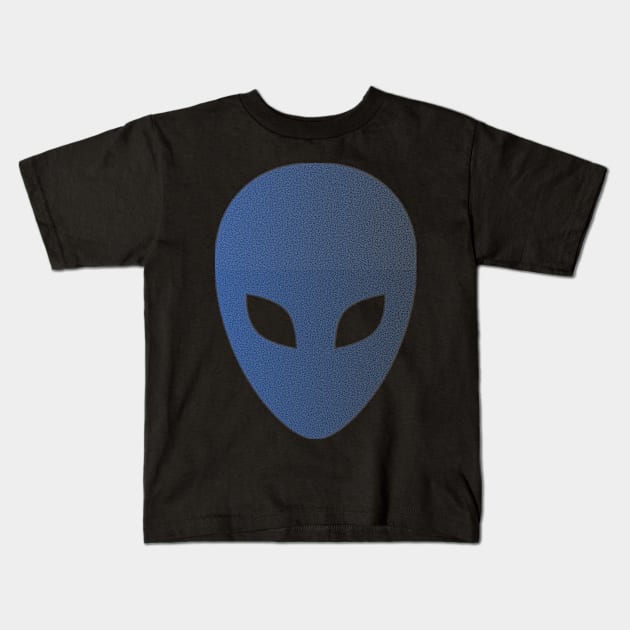 Blue alien face Kids T-Shirt by RENAN1989